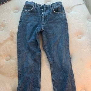 Agolde riley straight crop jeans